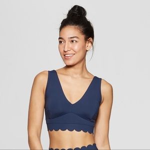Scallop V-neck Sports Bra NWT